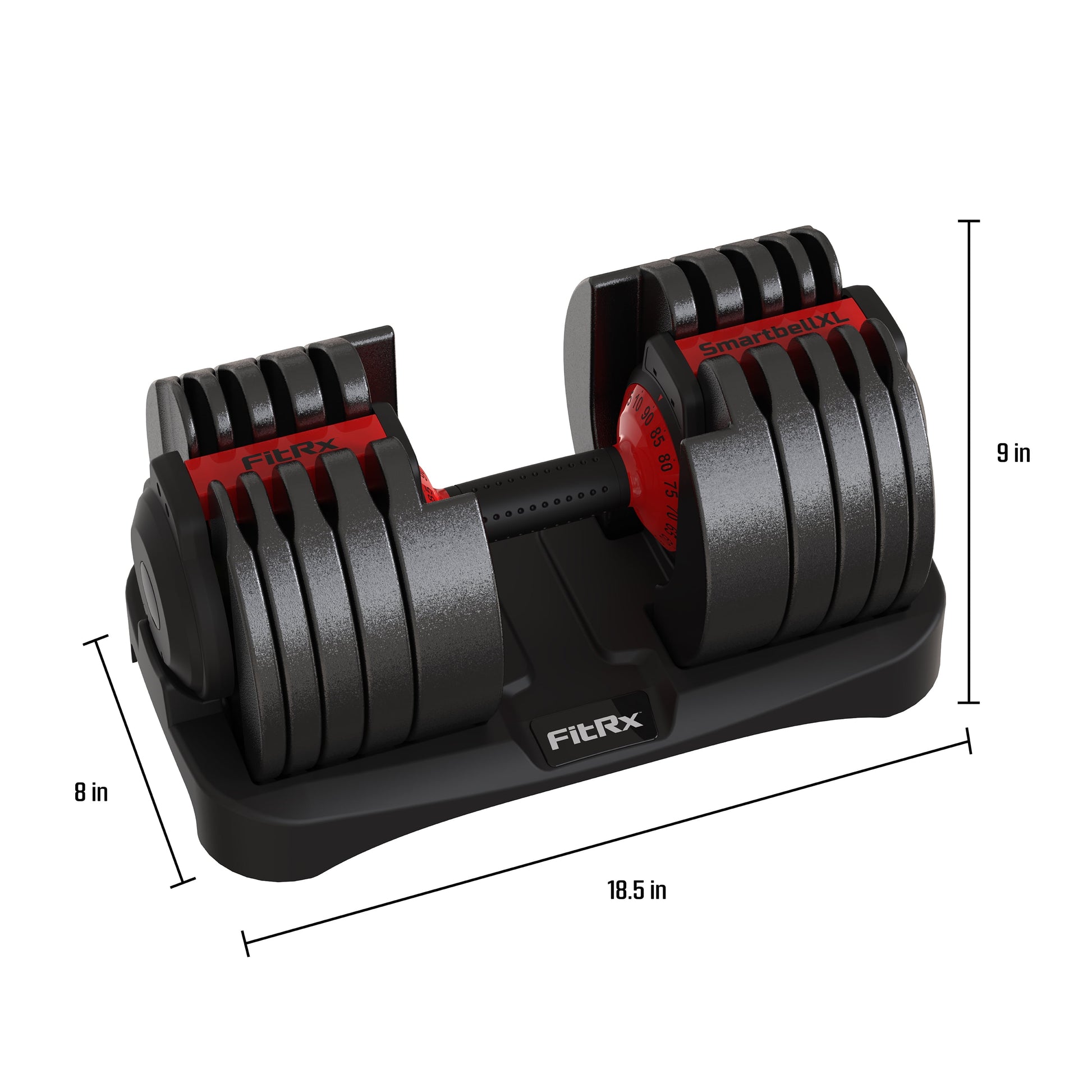Smartbell XL, 90Lb Adjustable Dumbbell Set with Quick-Select Weights for Home Gym