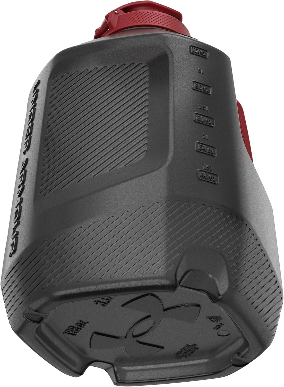 1 Gallon Water Bottle, Large Sports Jug, Durable, Gym Water Bottles for Men and Women, Football, Basketball, Black/Black