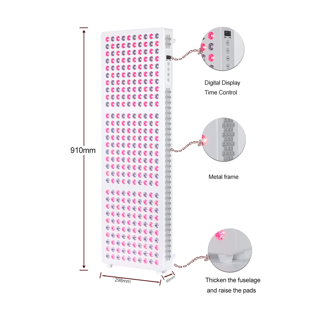 Portable Red Light Therapy Panel – 660nm + 850nm Infrared for Muscle Recovery & Pain Relief