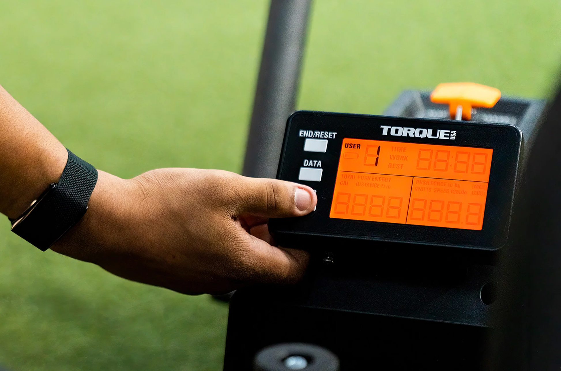 Person using a digital display on a TankM1 