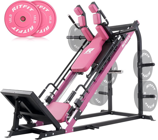 3-In-1 Leg Press Hack Squat Machine for Home Gym, 1500LB Capacity, Compact Space-Saving Design with Multiple Hack Squat & Leg Press Angles