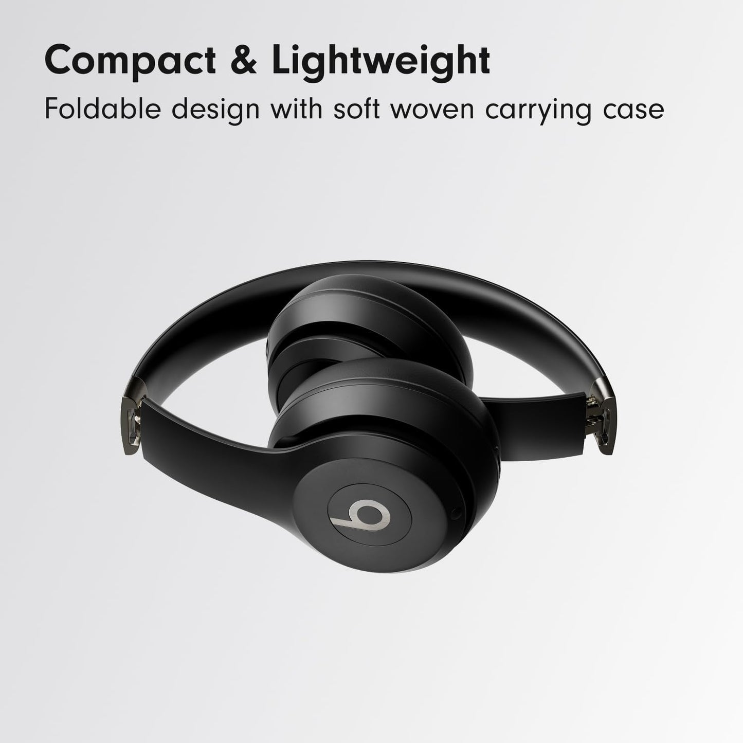 Solo 4 Wireless On-Ear Bluetooth Headphones with Up to 50-Hour Battery Life, Ultra-Lightweight Design, and Enhanced Sound Quality, Compatible with Apple and Android - Matte Black