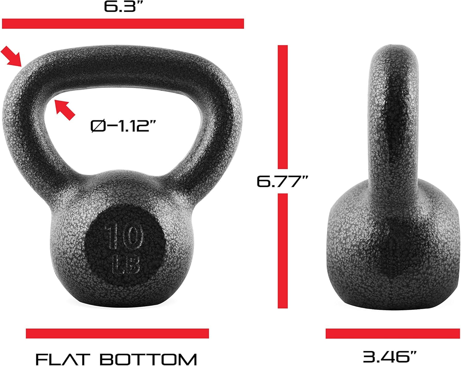 CAP Barbell Cast Iron Kettlebell - Singles and Sets, Multiple Weight Choices