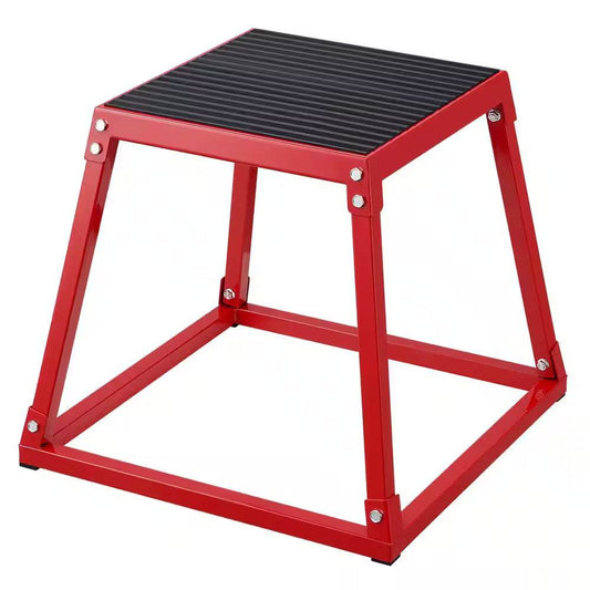 18" steel plyometric jump box with anti-slip platform for agility training and 500-pound weight capacity