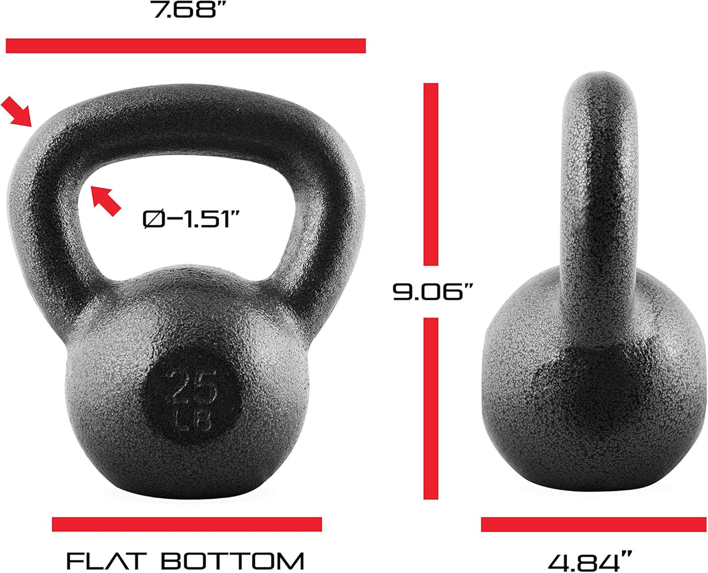 CAP Barbell Cast Iron Kettlebell - Singles and Sets, Multiple Weight Choices