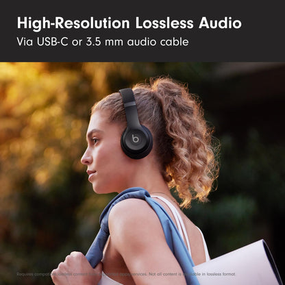 Solo 4 Wireless On-Ear Bluetooth Headphones with Up to 50-Hour Battery Life, Ultra-Lightweight Design, and Enhanced Sound Quality, Compatible with Apple and Android - Matte Black
