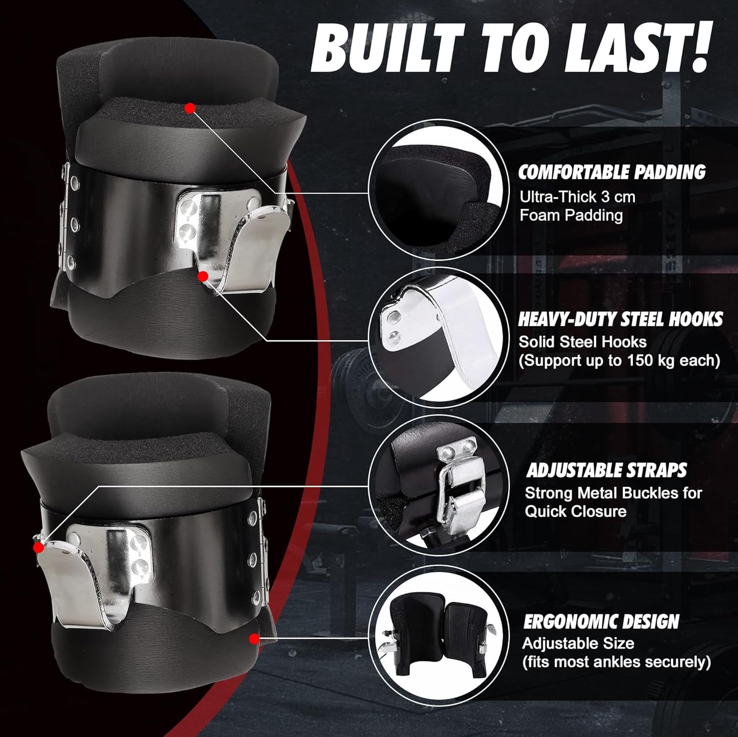 Transform Your Workout with MuscleForge Inversion Boots – Ultimate Back Pain Relief and Core Strengthening with Safety Lock and Comfort Padding