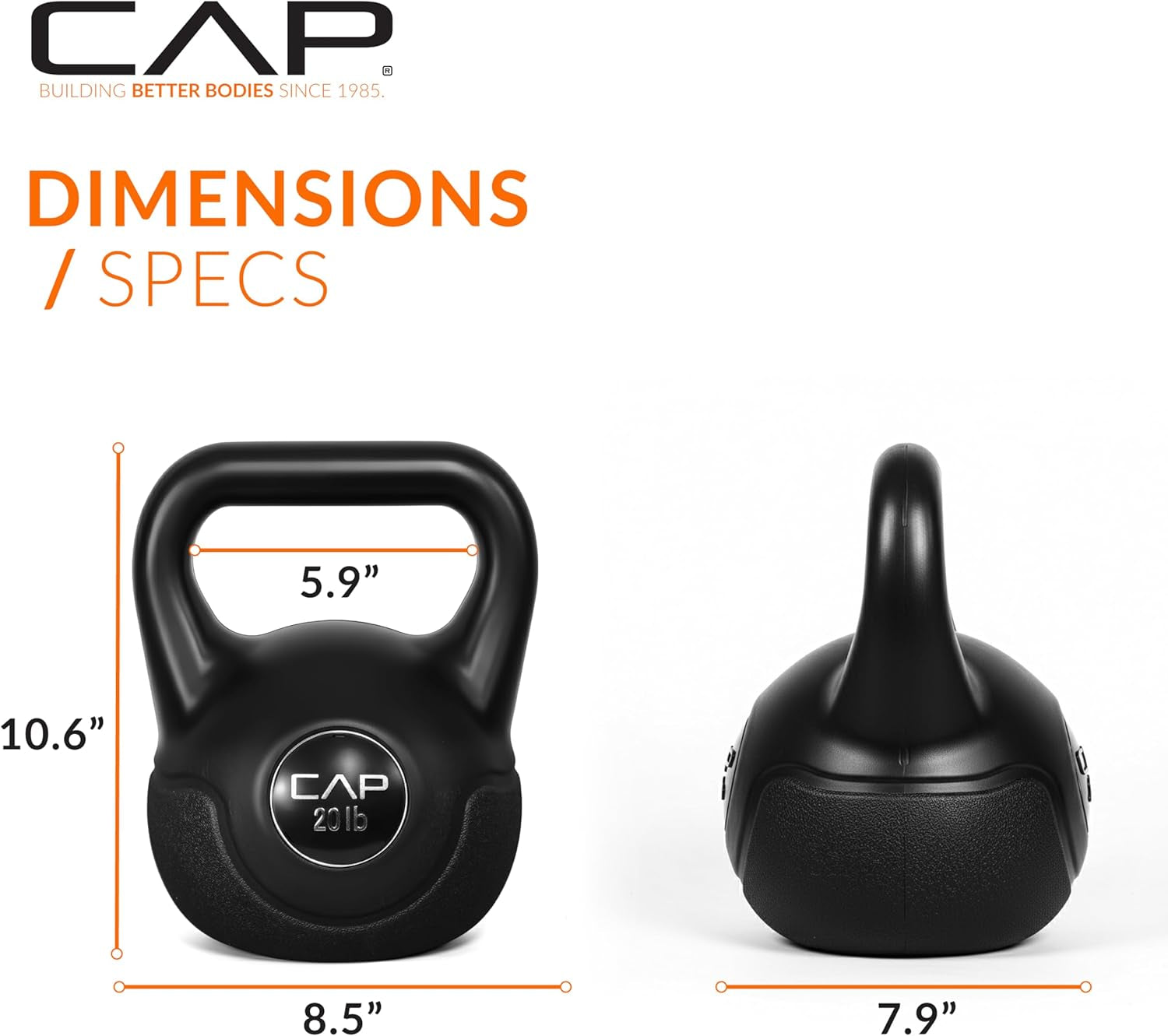 45 LB Cement Kettlebell Set – 10 Lb, 15 Lb & 20 Lb Vinyl-Coated Kettlebells for Strength Training, Cardio, Cross Training & Home Gym Workouts