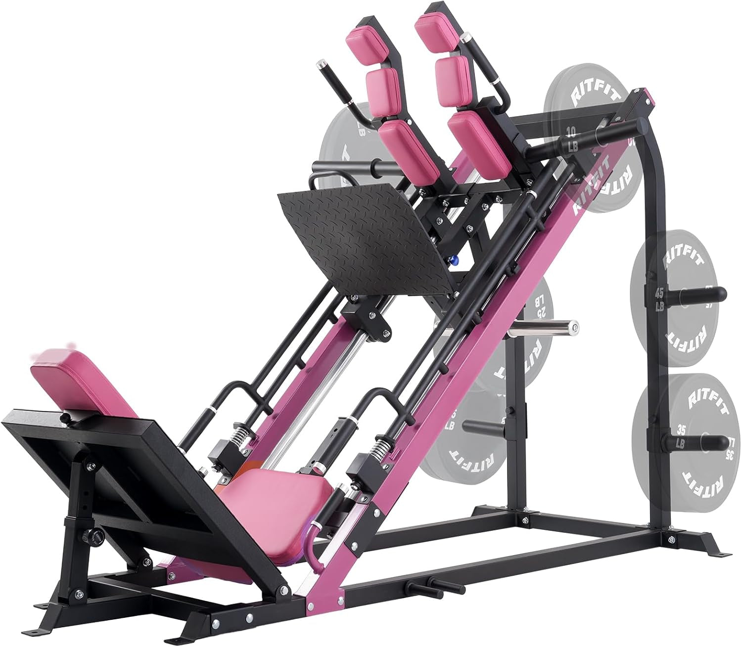 3-In-1 Leg Press Hack Squat Machine for Home Gym, 1500LB Capacity, Compact Space-Saving Design with Multiple Hack Squat & Leg Press Angles