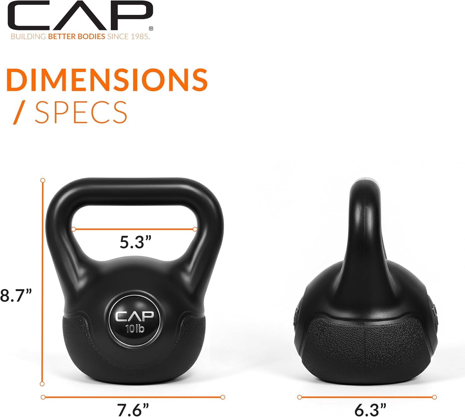 45 LB Cement Kettlebell Set – 10 Lb, 15 Lb & 20 Lb Vinyl-Coated Kettlebells for Strength Training, Cardio, Cross Training & Home Gym Workouts