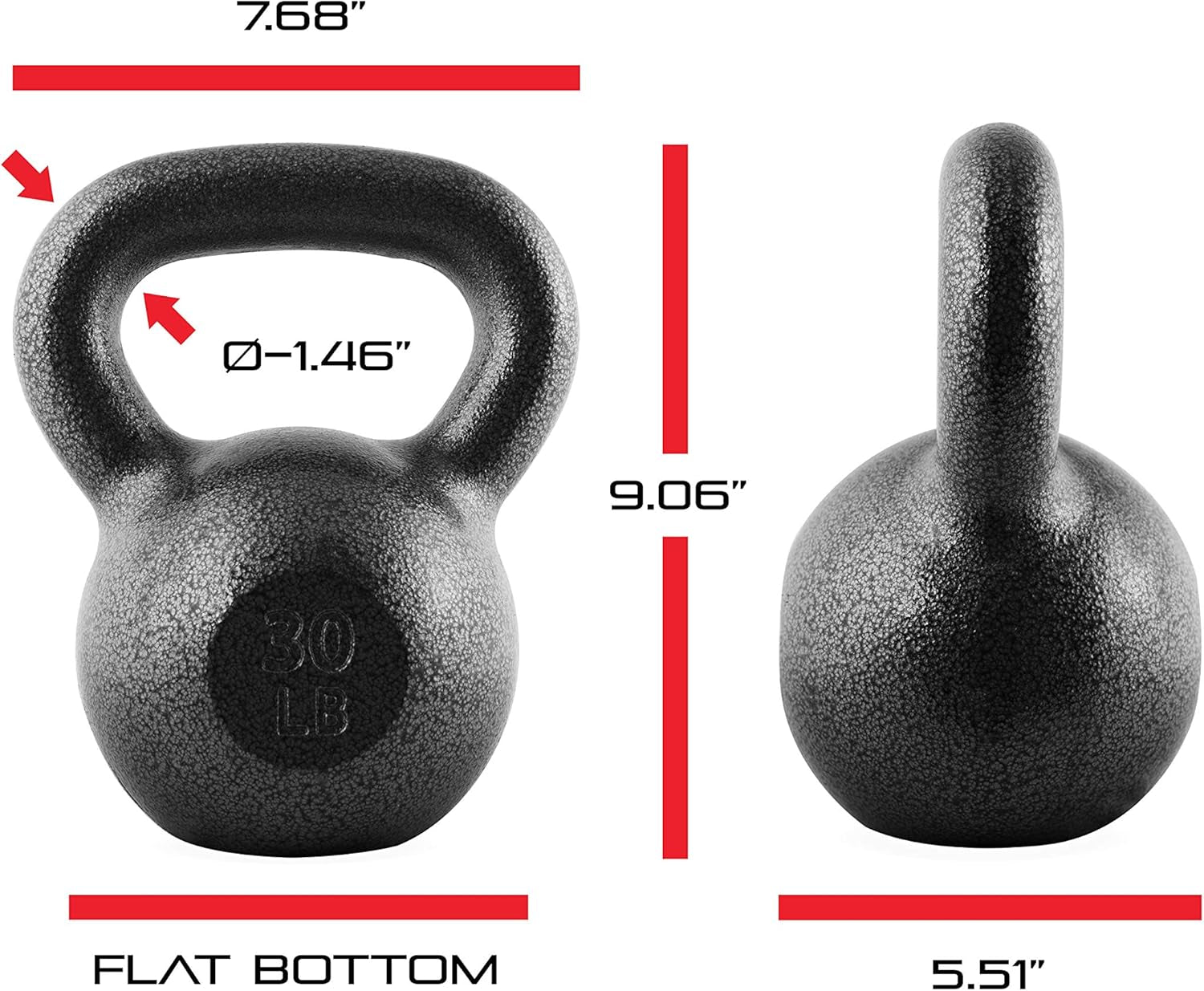 CAP Barbell Cast Iron Kettlebell - Singles and Sets, Multiple Weight Choices