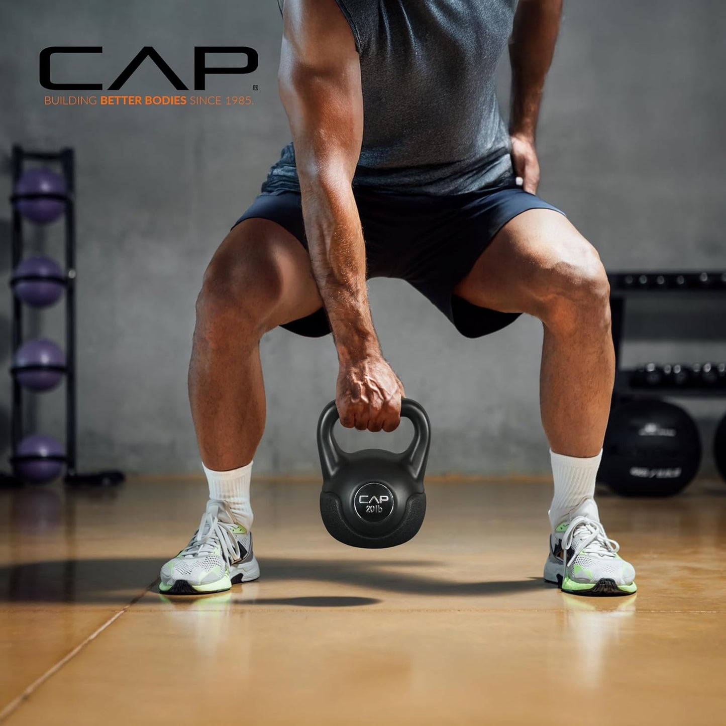 45 LB Cement Kettlebell Set – 10 Lb, 15 Lb & 20 Lb Vinyl-Coated Kettlebells for Strength Training, Cardio, Cross Training & Home Gym Workouts