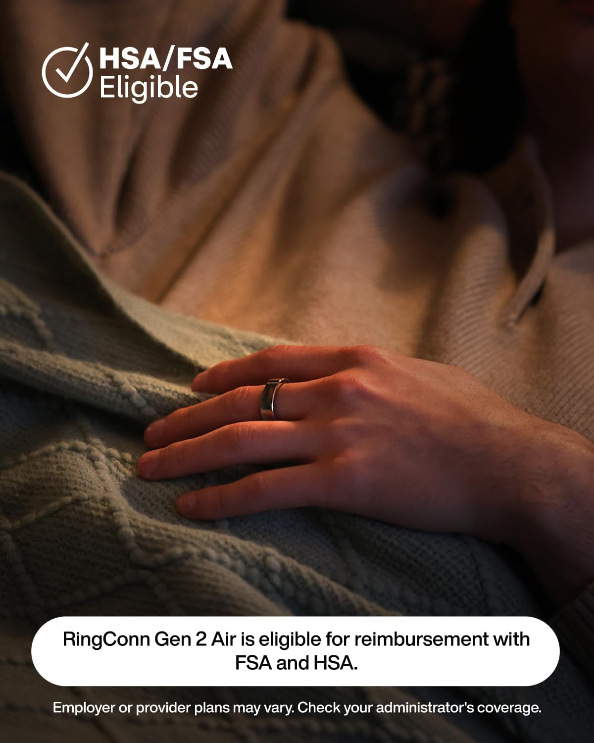 Gen 2 Air, Ultra-Thin AI Smart Ring, 10-Day Battery Life, Fitness/Sleep/Stress/Hr Tracker for Women&Men, No App Fee for Standard Features, Ios & Android Compatible (Size 8, Dune Gold)