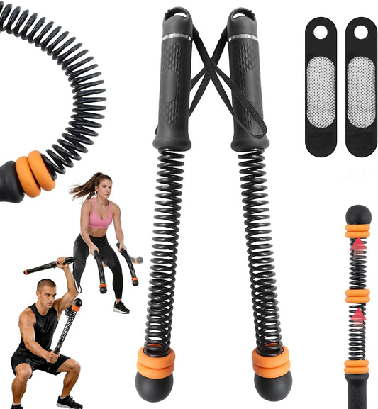 Cordless Battle Ropes - Adjustable Cordless Training Rope with Wrist Wraps, Heavy Duty Battle Ropes for Home Gym HIIT & Full Body Strength Training Men Women